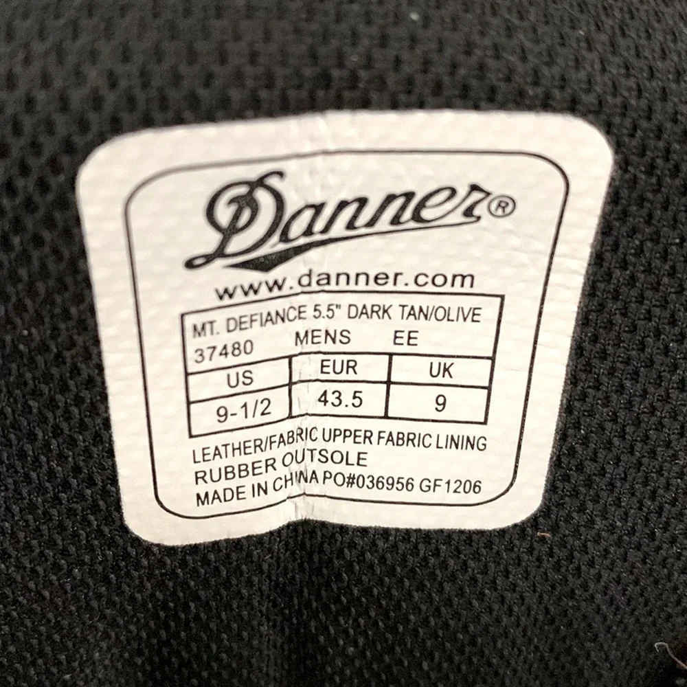 Danner Mens Gore Tex 5.5” Hiking Boots, Size 9.5 EE, Brown & Olive